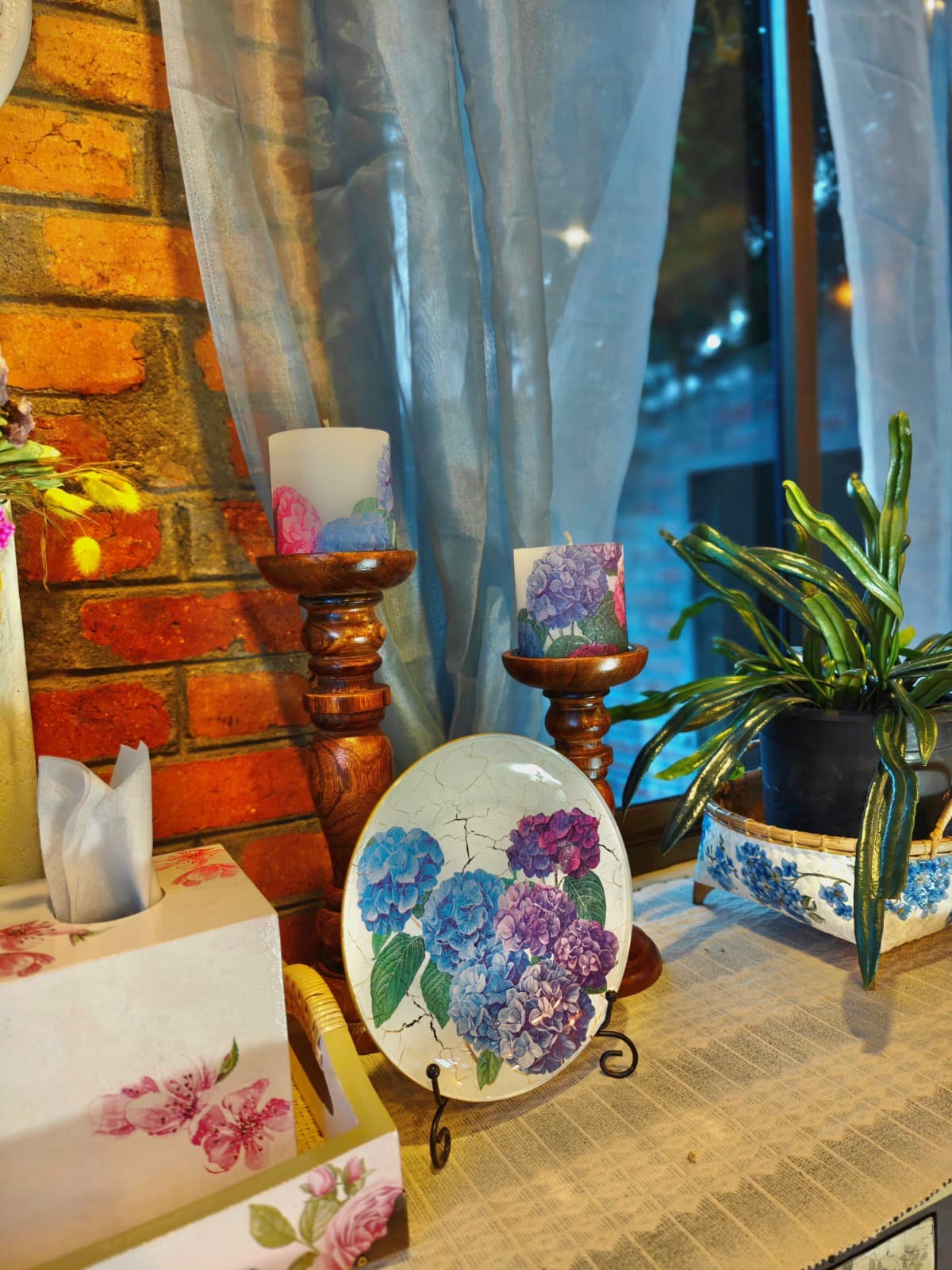 Handcrafted decoupage home décor