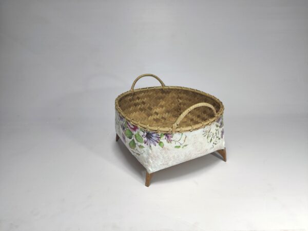 Spring garden bamboo wicker basket