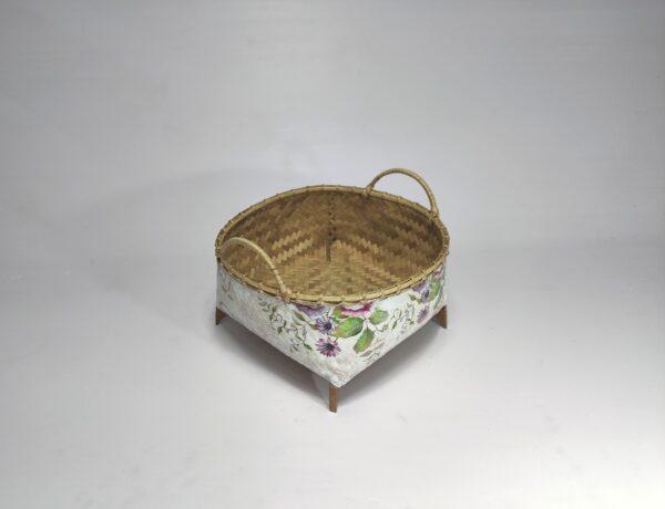 Spring garden bamboo wicker basket