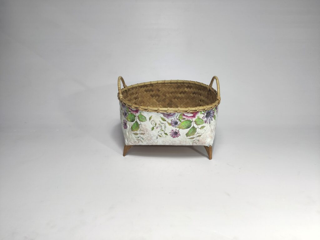 Spring garden bamboo wicker basket