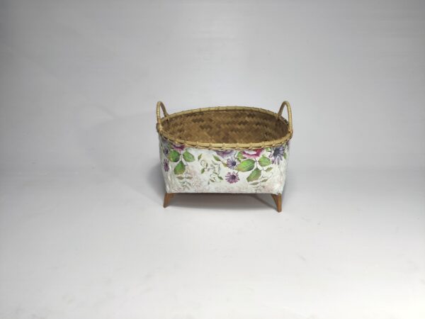 Spring garden bamboo wicker basket